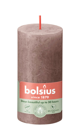 Bolsius Bolsius Stollen Shine 8 St rustikal 100x50 mm rustikaler Taupe