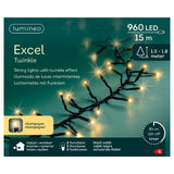 Lumineo excel twinkle 960led 15m champán