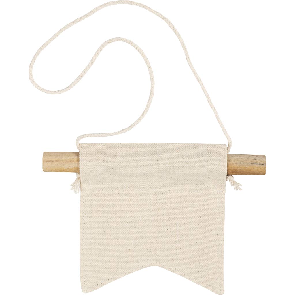 Creativ company kleine wandbanner, zwaluwstaartvorm, h: 12 cm, b: 10,5, 300 gr, licht naturel, 2 stuk 1 doos