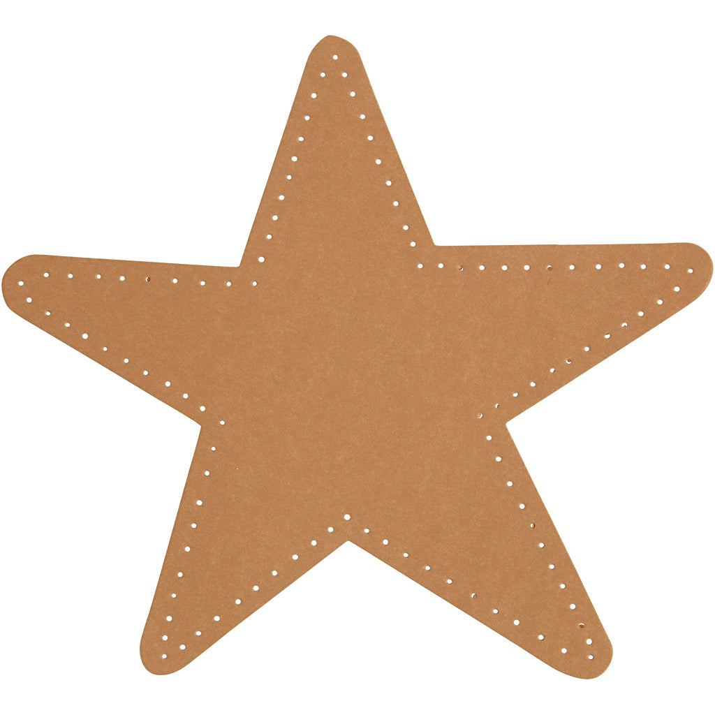 Creativ company star, d 17 cm, 350 gr, natural, 4 pieces 1 box