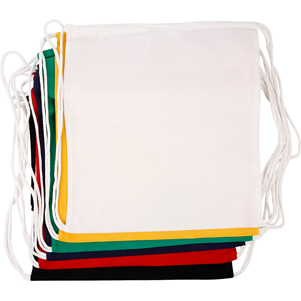 Creativ company shoe bag backpack, size 37x41 cm, 135 g, various colors, 6 pieces 1 box