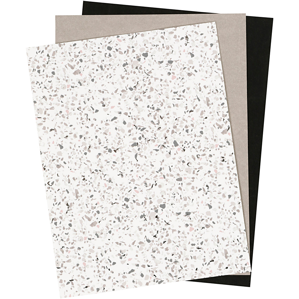 Creativ Company Faux Leather paper diverse, 3 sheets
