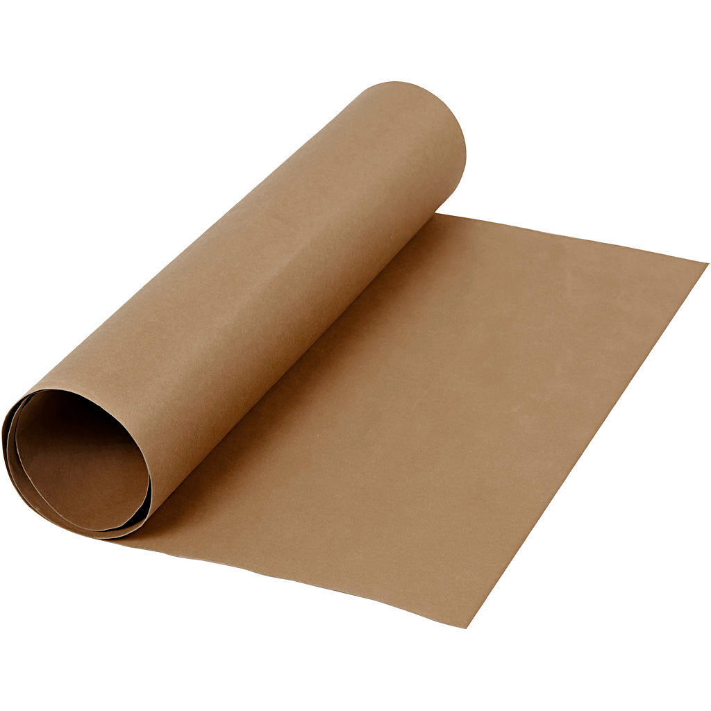 Kunstlederpapier dunkelbraun, 1mtr.