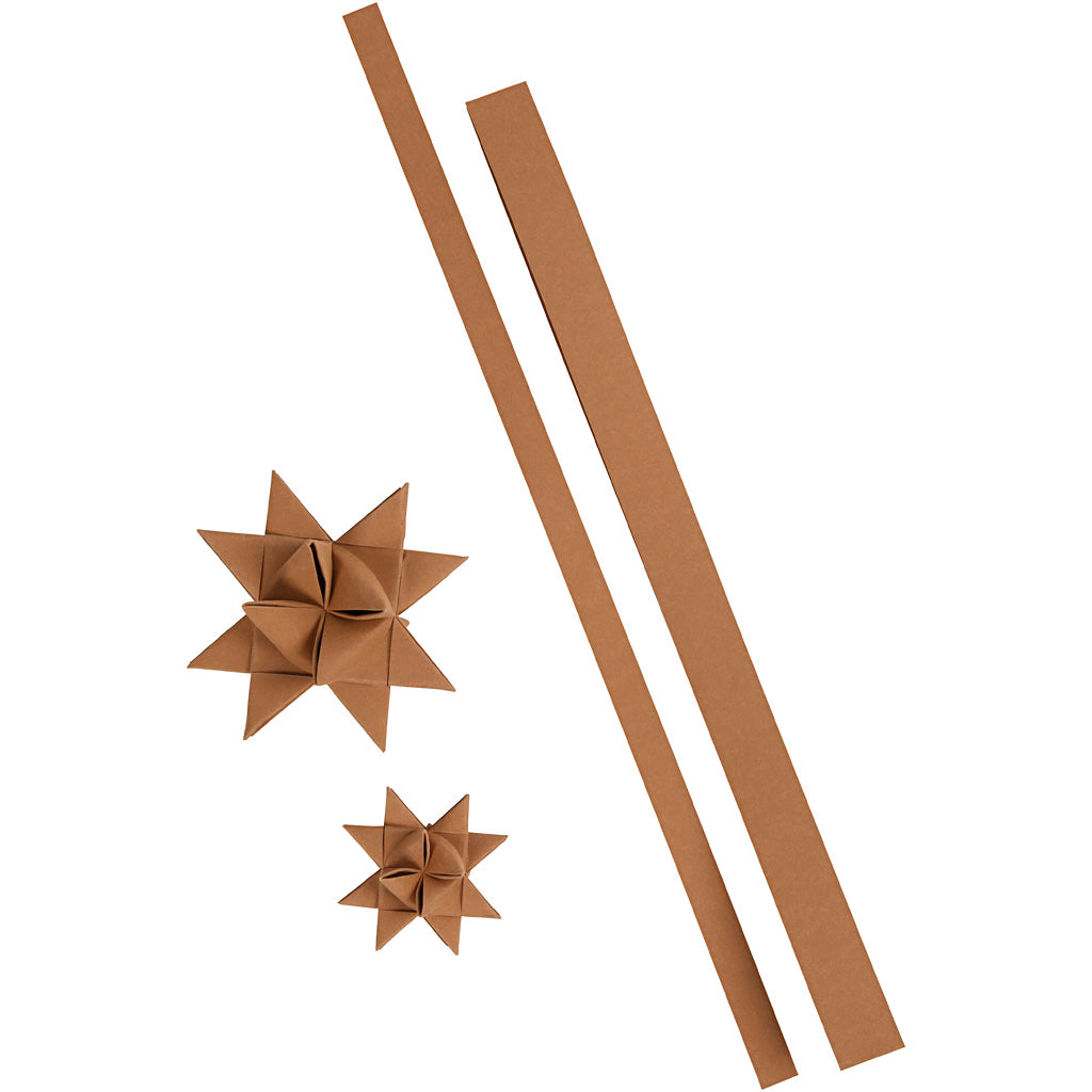 Creativ company star strips, l: 44+78 cm, w: 15+25 mm, 350 g, beige, 24 strips 1 box
