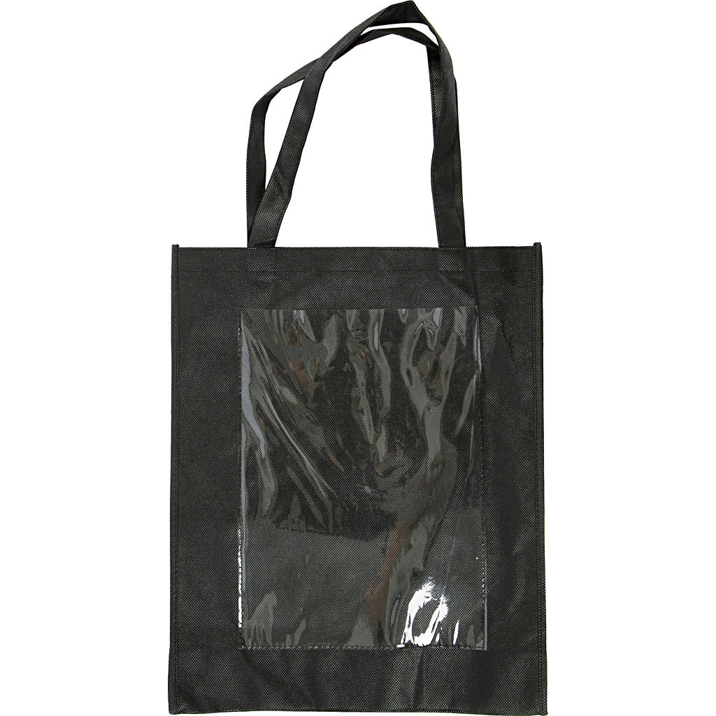 Creativ Company black shoulder bag with plastic front