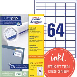 Multifunctional labels Avery white 12800 pieces