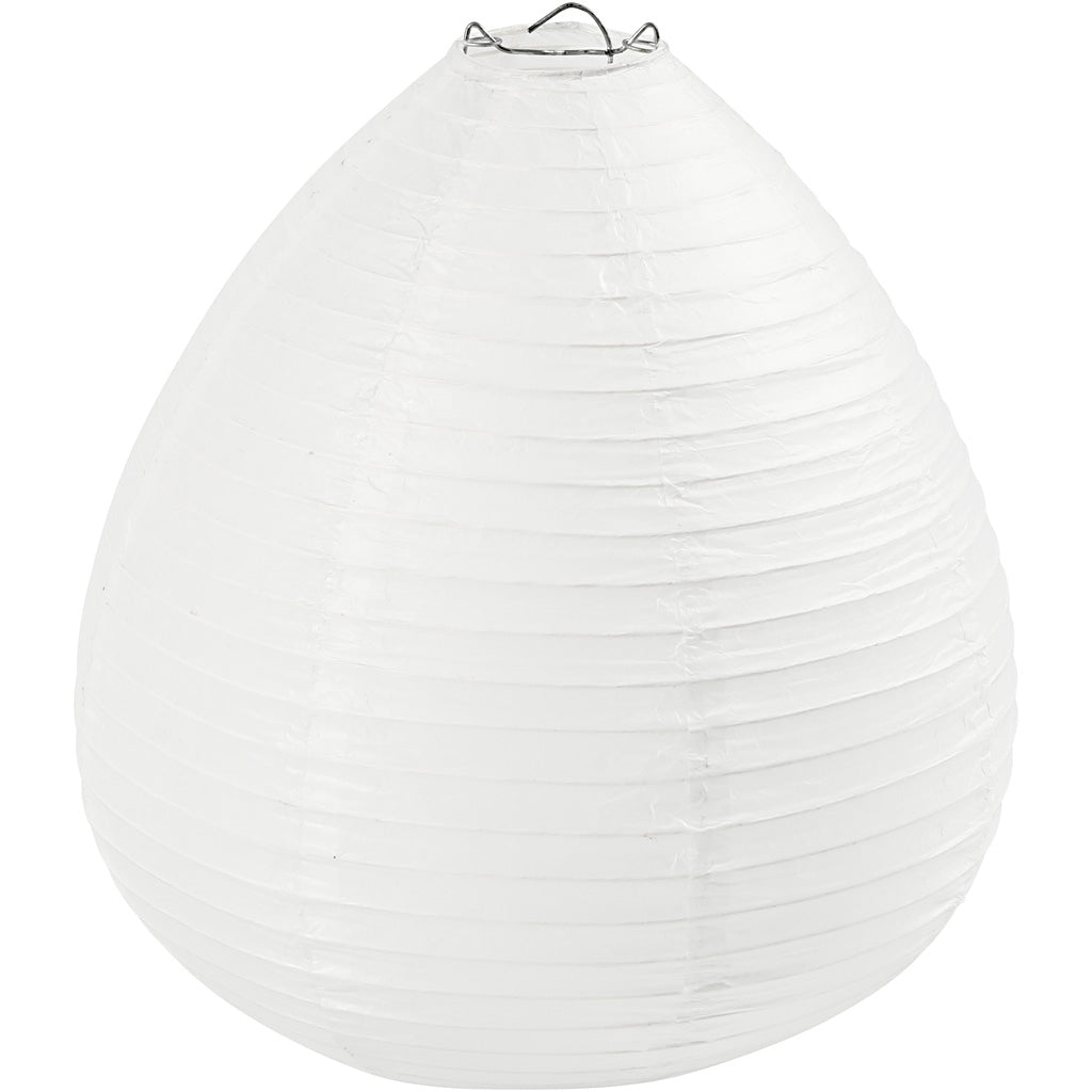 Rice paper lamp white drop, 27 cm