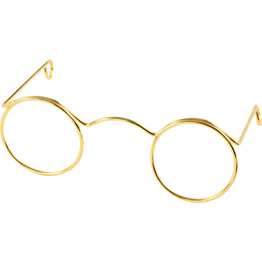 Creativ company bril, b: 60 mm, gatgrootte 21 mm, goud, 10 stuk 1 doos