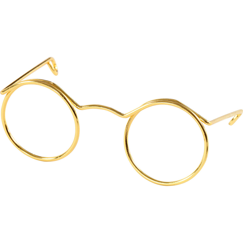 Creativ company bril, b: 50 mm, gatgrootte 17 mm, goud, 10 stuk 1 doos