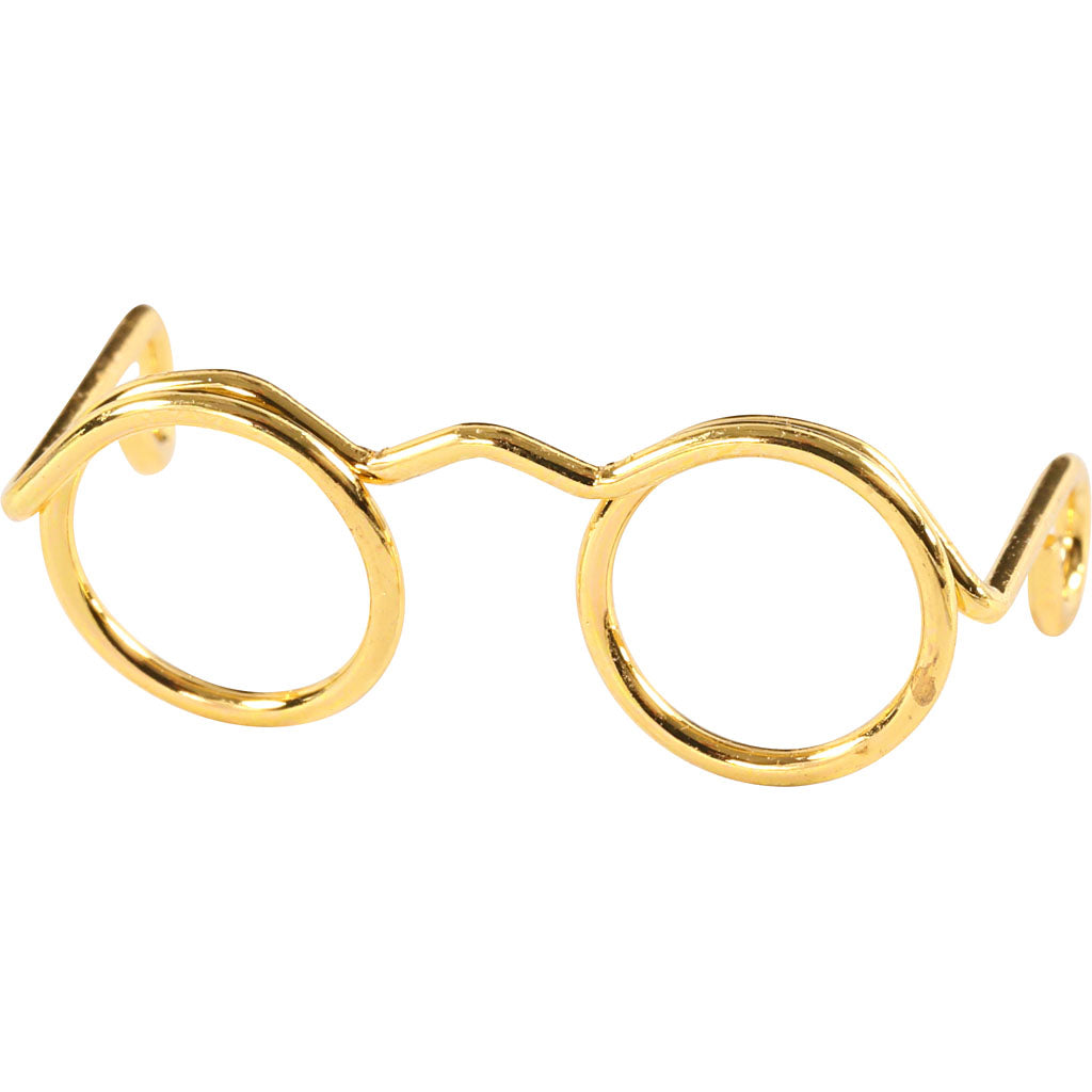 Creativ company bril, b: 25 mm, goud, 10 stuk 1 doos