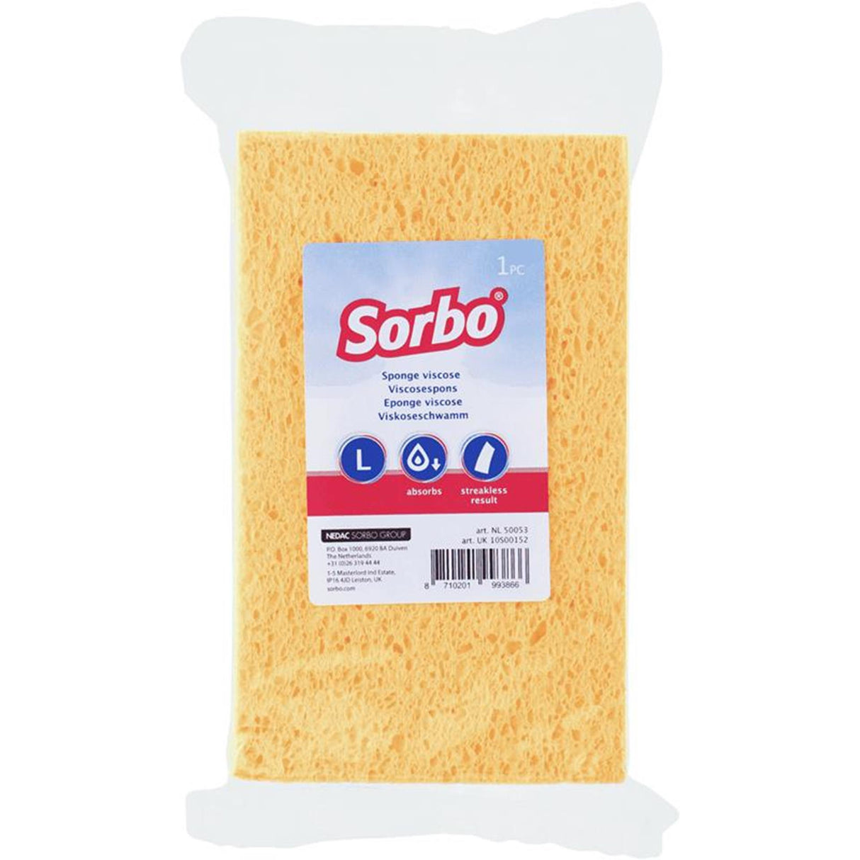 Esponja de viscose Sorbo 16,5x10x4cm grande