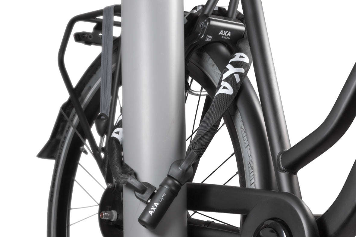 Ring lock set AXA Solid Plus + AXA Linq City 100 - black