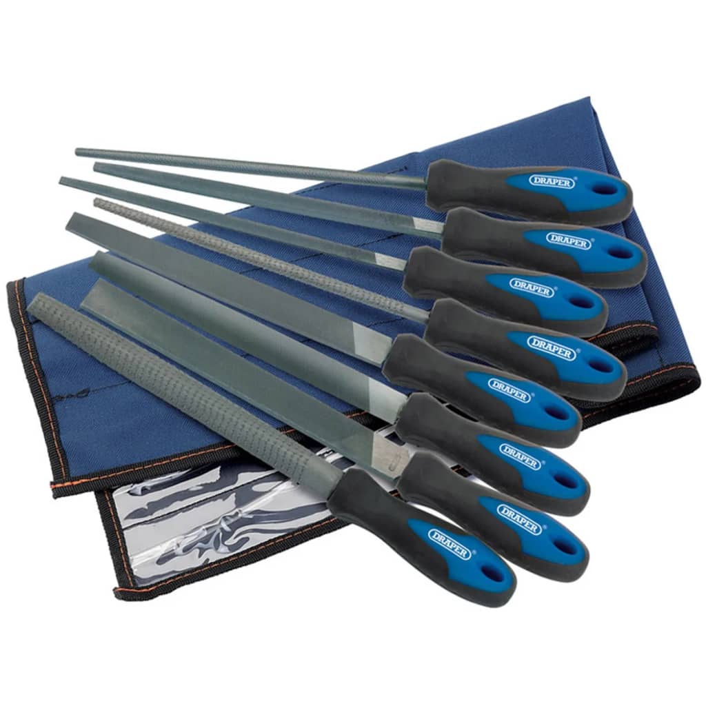 Draper Tools Vijlen and Ground Set 8-piece 200 mm 44961