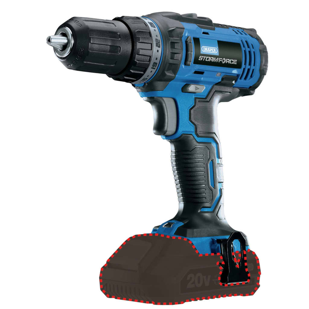 Draper Tools Boor uden batteri stormkraft 20 v 35 nm