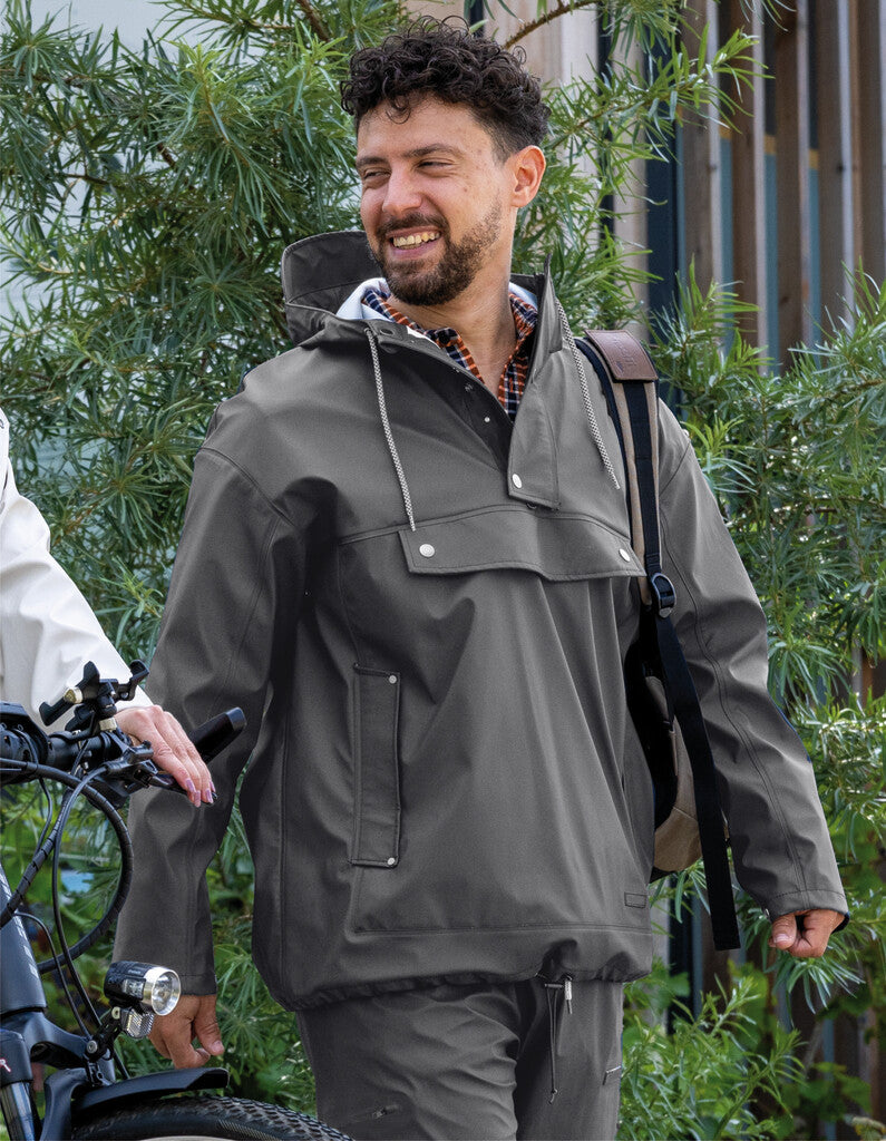 Mirage Raincoat Précipitant la veste fermée Taille l Fabriquée à partir de pylosester Soft Touch Earl Grey