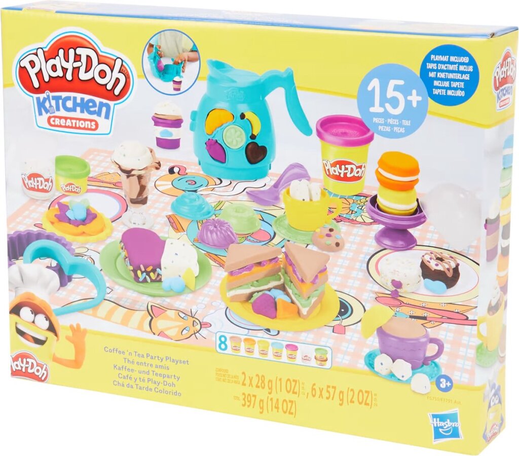 Play-Doh Kitchen Creations Coffee and Tea Party Playset 3+
