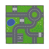 Achoka Play Rug Traffic utak, 100x100cm