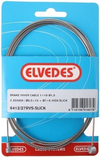REM Binnenkabel Elvedes 2350mm stainless steel slick Ø1.5mm V-nipple and t-nipple (on map)
