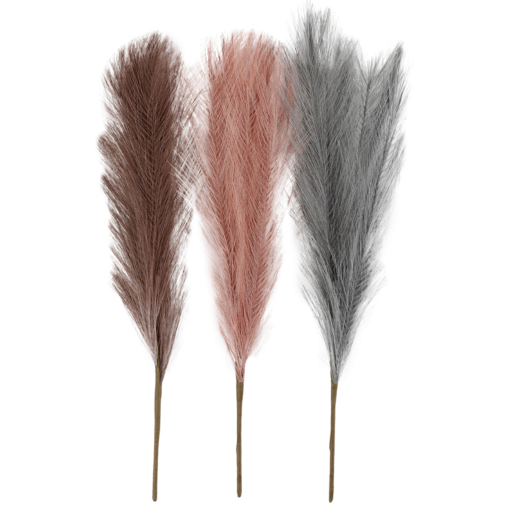 Creativ company pampas grass, l: 50 cm, soft blue, frosted lilac, antique pink, 3 pieces 1 ball