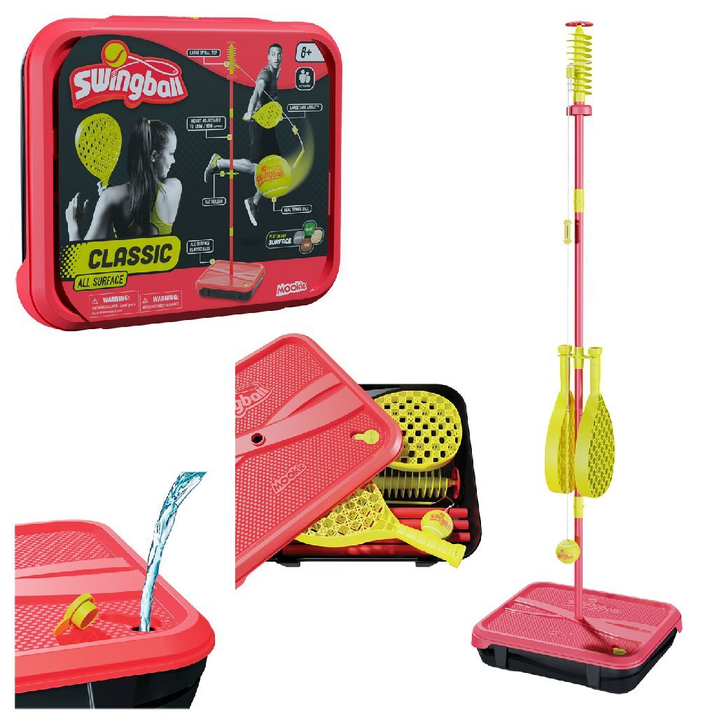 Abi Mookie Swingball Tennis Play Set rot