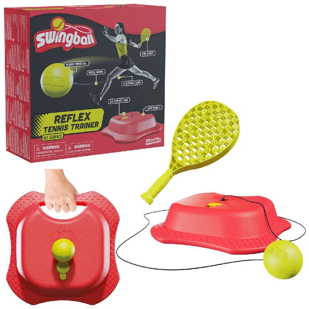 Trener tenisa swingball reflex z vso površinsko osnovno rdečo rumeno