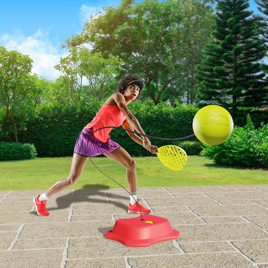 Trener tenisa swingball reflex z vso površinsko osnovno rdečo rumeno