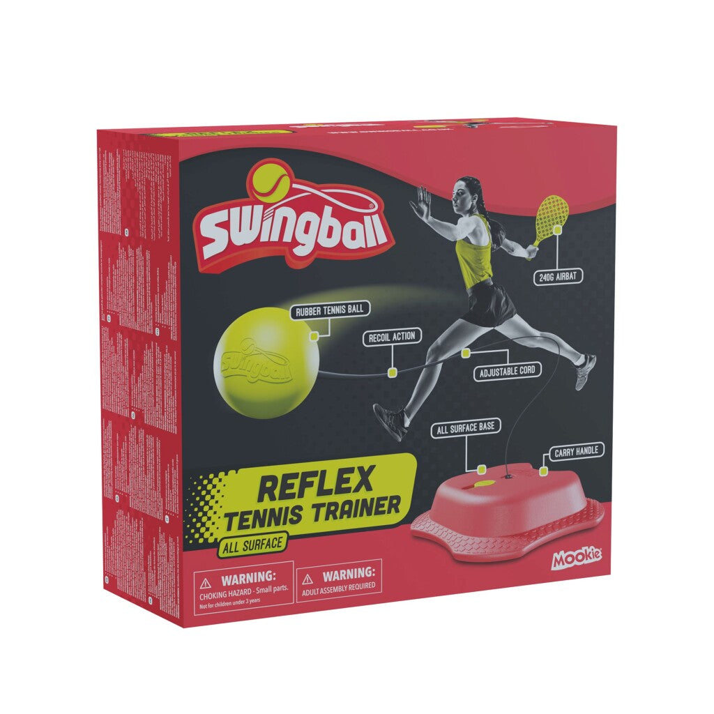 Trener tenisa swingball reflex z vso površinsko osnovno rdečo rumeno