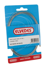 Elvedes 2250mm stainless steel Slick Ø1.1mm N-nipple inner cable (on card)