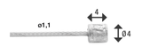 Přepínač Vnitřní kabel Elvedes 5000mm Nerezová ocel Ø1.1mm Shimano SRAM N-Nippel (na mapě)