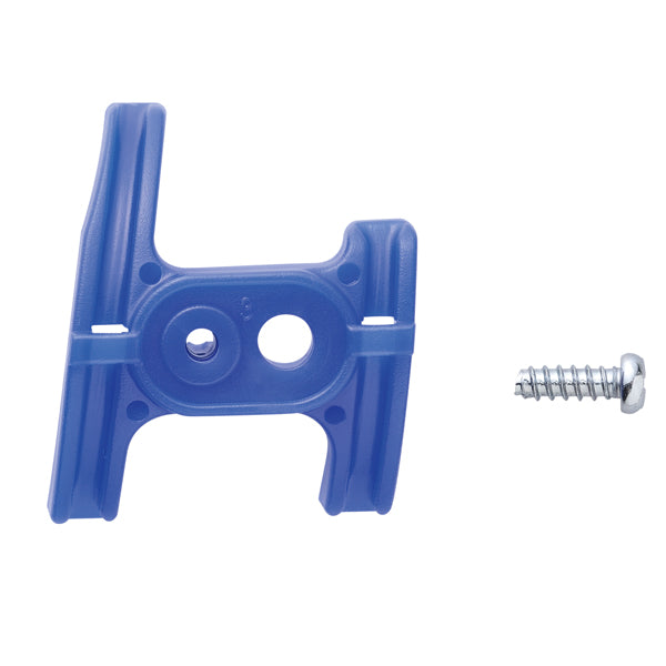 Shimano cable guide - Clamp confirmation with self -tapping screw - Blue