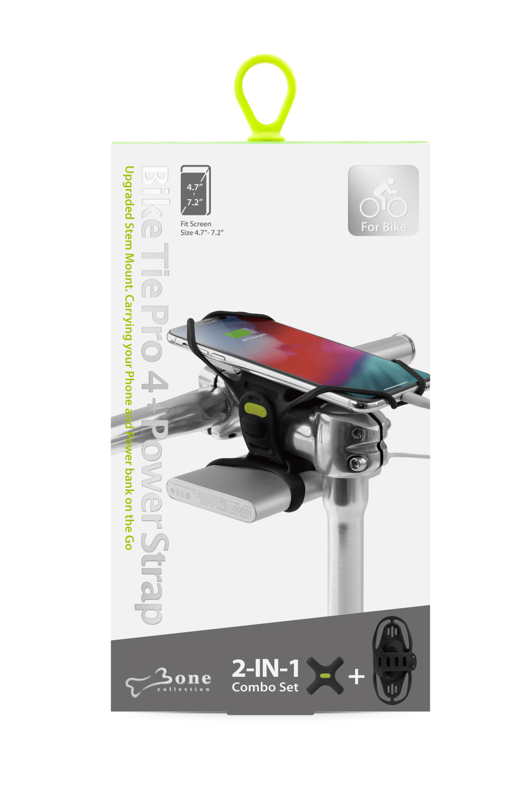 Knogleropsamling universal telefonholder cykelbinding pro4 + rem sort sort