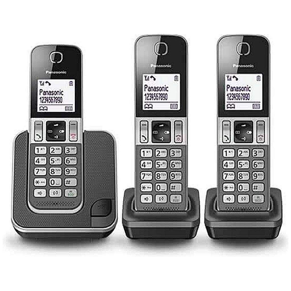 Panasonic KX-TGD313NLG Opravené telefony 3 kusy černé stříbro