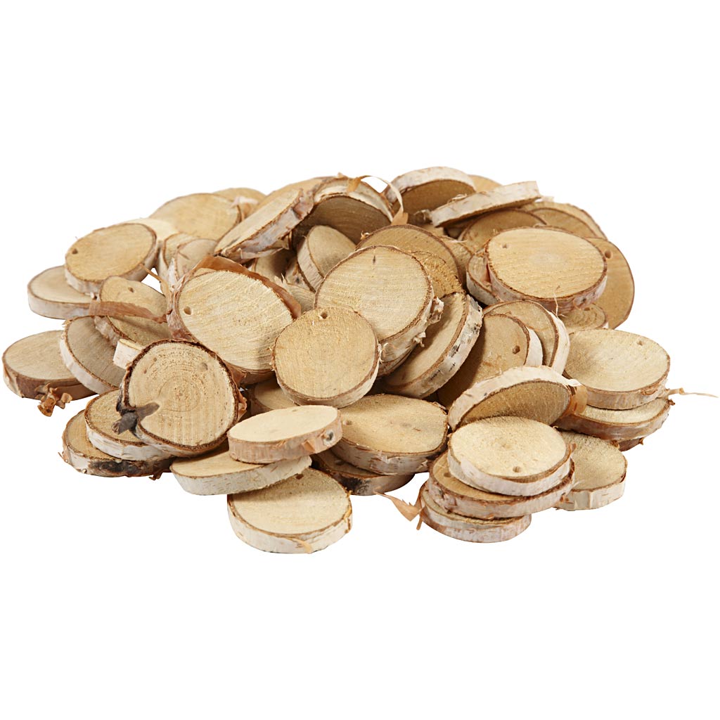 Creativ Company wooden discs with hole, 500 grams