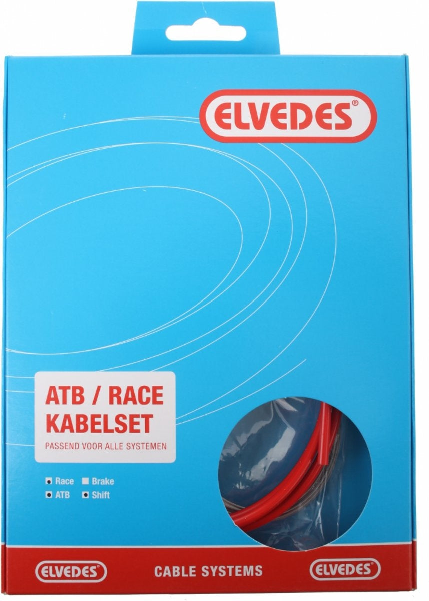 Switch cable kit Elvedes ATB Race complete - Red (in box)
