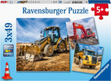 RAVENSBURGER - Konstruktionsmaskiner på Work Puzzle 3x49st.