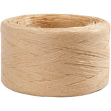 Creativ company paper raffia yarn, w: 7-8 mm, sand color, 100 m 1 roll