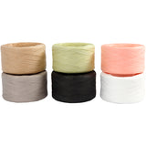 Creativ Company paper raffia yarn various colors, 6x100m