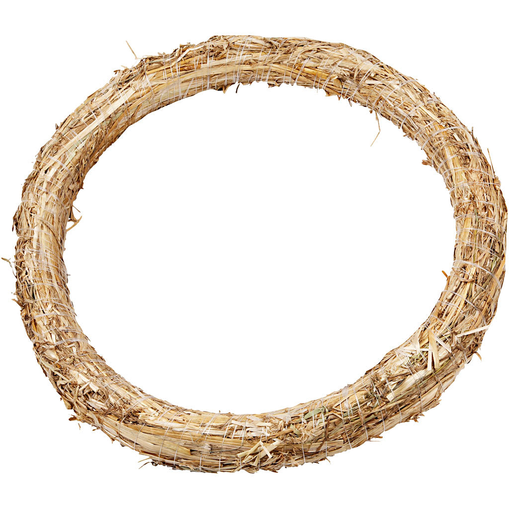 Creativ company straw wreath, d 35 cm, thickness 3 cm, 1 piece