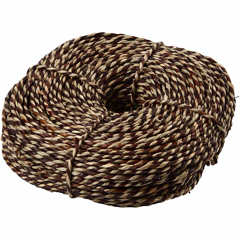 Creativ company zeegras, dikte 3,5-4 mm, ca. 80 m, bruin, 500 gr 1 bol