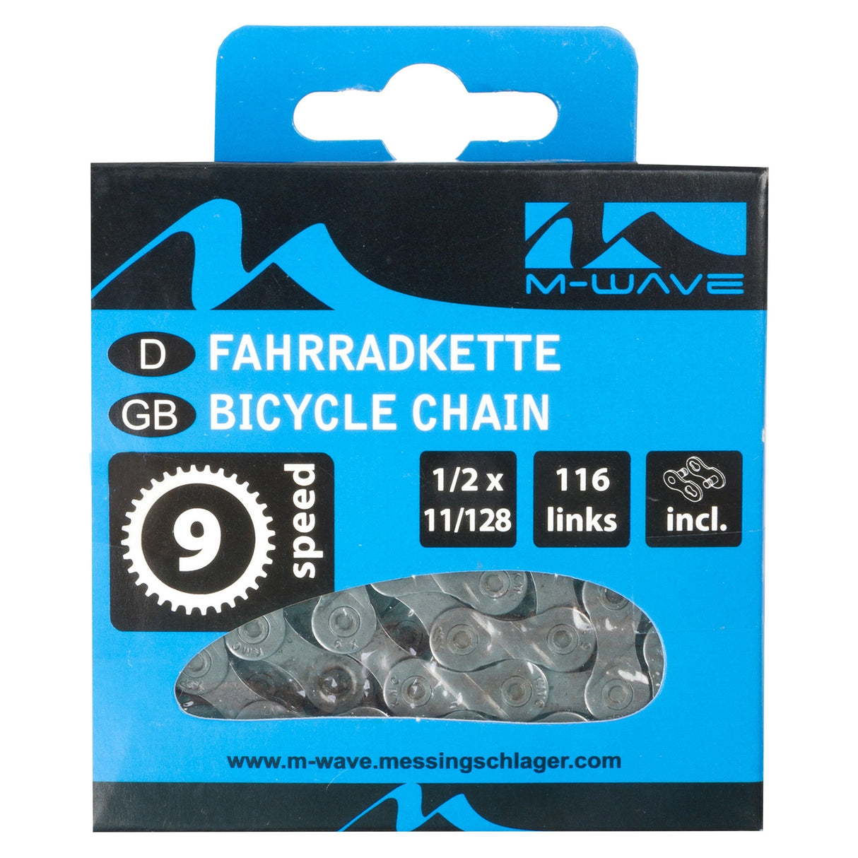 M-вълна M-Wave KMC колие 9 скорост 1 2x11 128 116 Schakels Blister