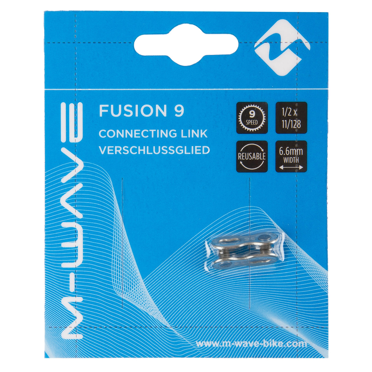M-вълна верижен превключвател Fusion 1 2 x 11 128 Steel 9S сребро