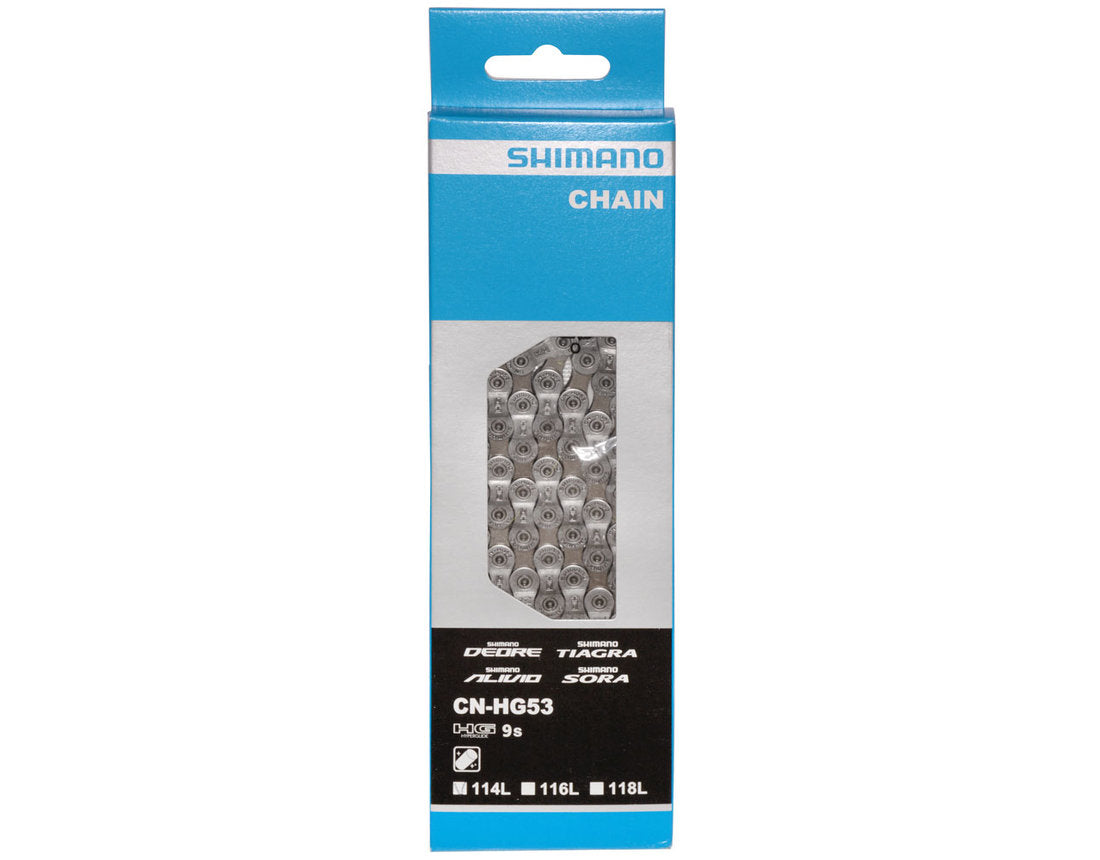 Shimano HG53 nyaklánc - 9 sebesség - ezüst - 116 linkek