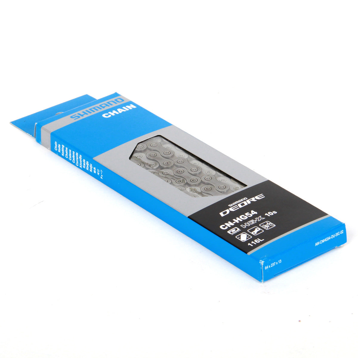 „Shimano HG54“ 10 greičio karoliai - 10 V kalnų dviračių grupė - sidabras - 116 „Schakels“