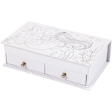 Paper Mache Mermaid Jewelry Box with Mirror