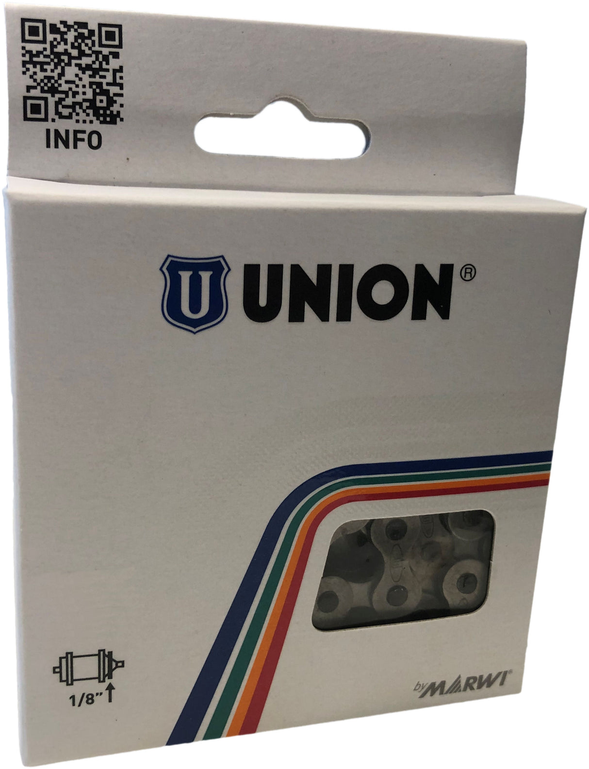 UNION Anti Roes Rower Chain 1 2x1 8 - 112 Schakels - Titanium Grey