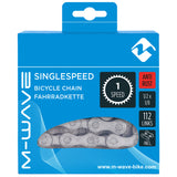 M-vågkedja 1 2 x 1 8 tum 112 länkar 1s anti-rost silver