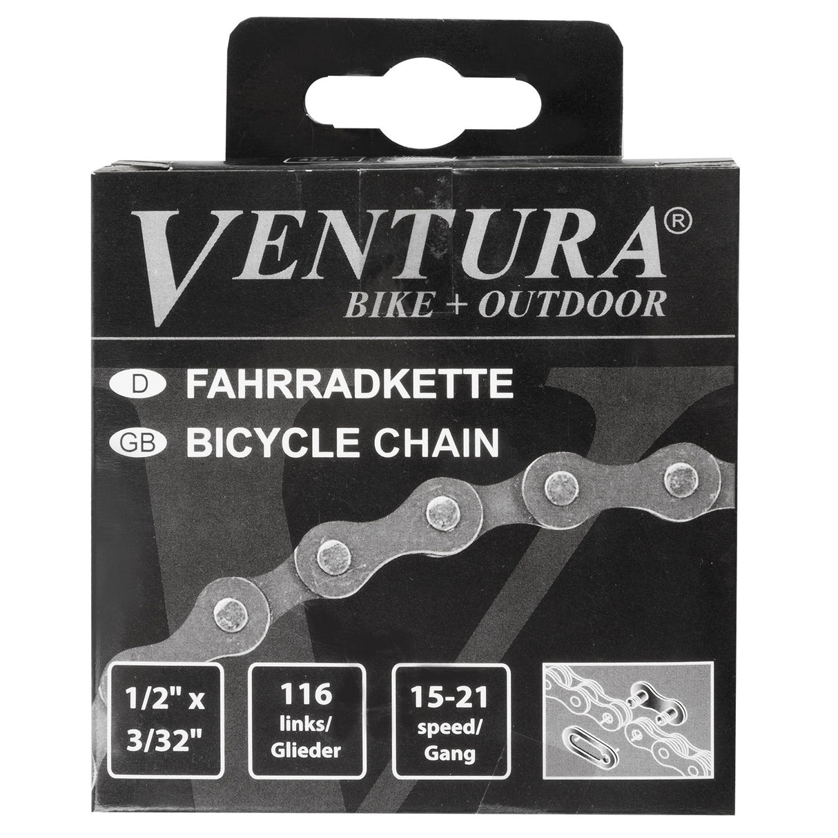 Colar Ventura 6 7 Velocidade 1 2 x 3 32 116 Links - incluindo o link de fechamento