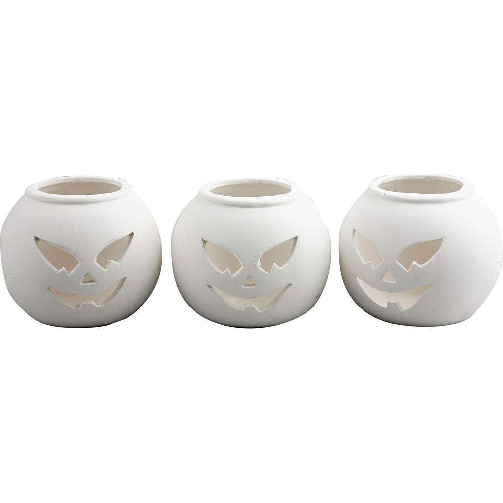 Creativ company candlestick, size 9x9x7.5 cm, white, 12 pieces in a box