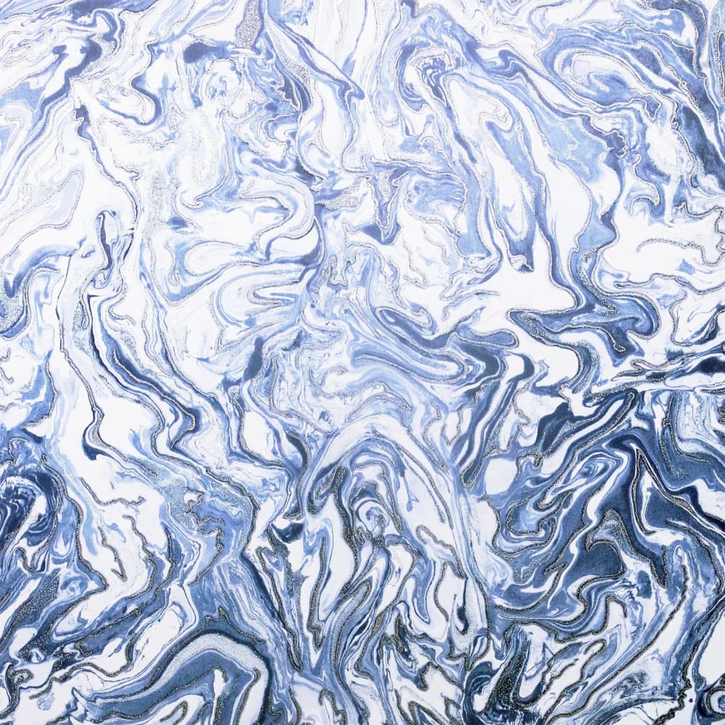 Holländska wallcoverings tapet flytande marmor blauw
