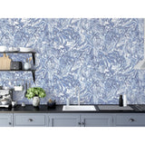 Holländska wallcoverings tapet flytande marmor blauw